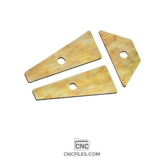 An image of a CNC file showing a coffin-shaped jewellery box design with clean cut lines, made for precise CNC cutting.