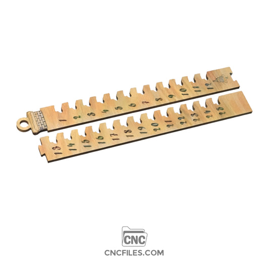 An image of a CNC file showing a wooden Ladder design.