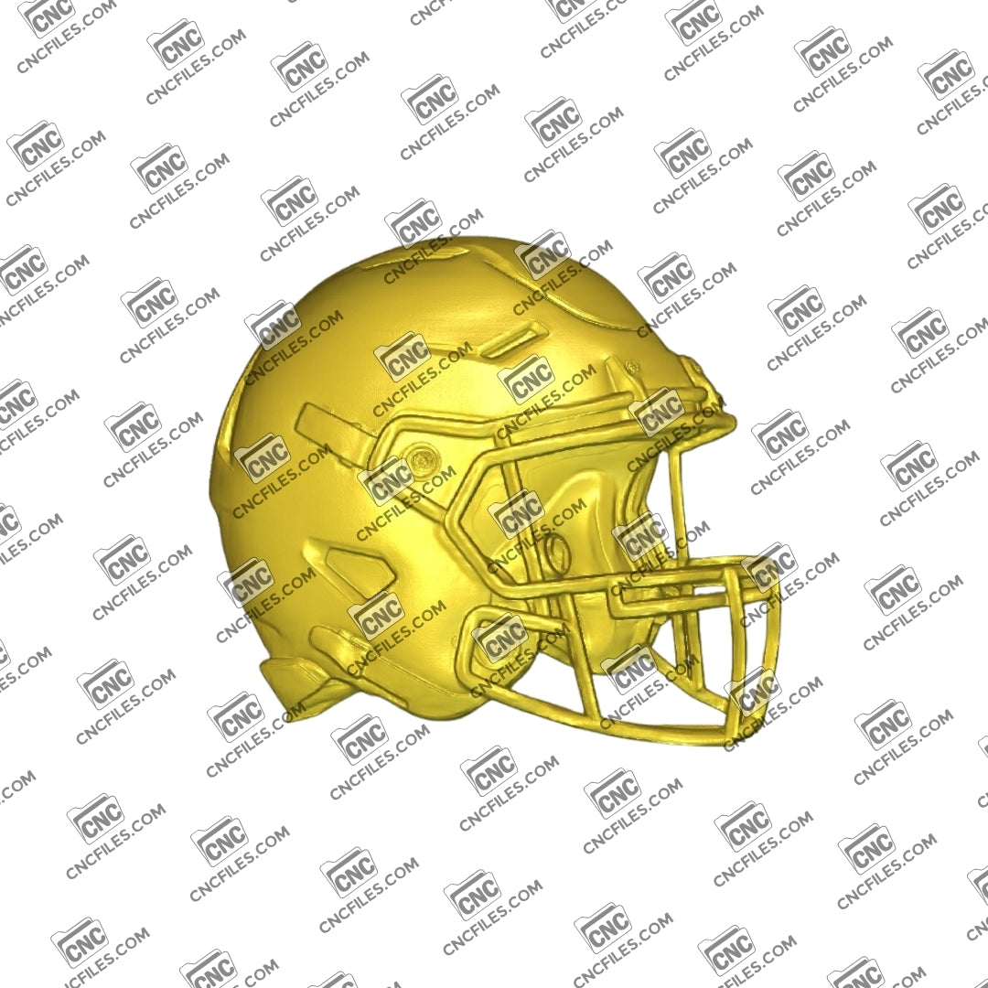 An image of a 3D CNC file showing a detailed Football Helmet design.
This file creates a clean, bold helmet carving perfect for sports-themed signs, décor, or woodworking projects.