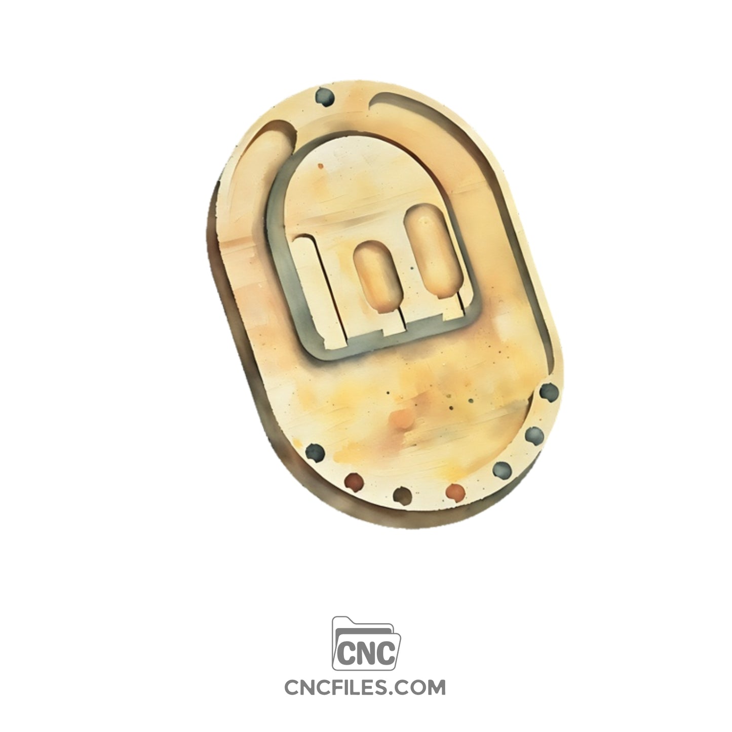 An image of a CNC file showing the HD Beginner Bit Set Storage Blank, designed to neatly organize and hold your router bits in place.