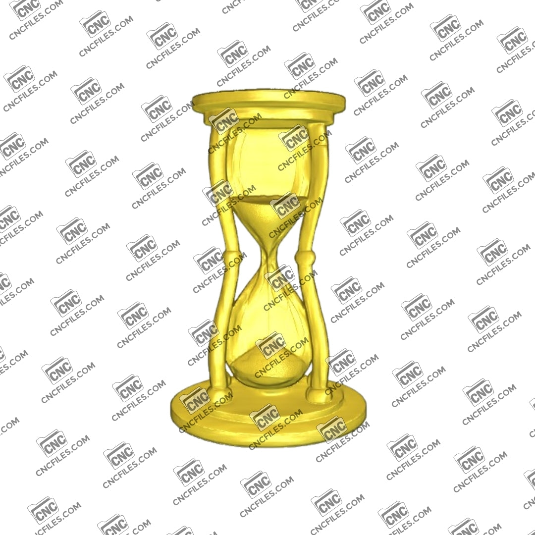 An image of 3D CNC file showing Hourglass 1. Perfect for 3D carving and decorative projects.