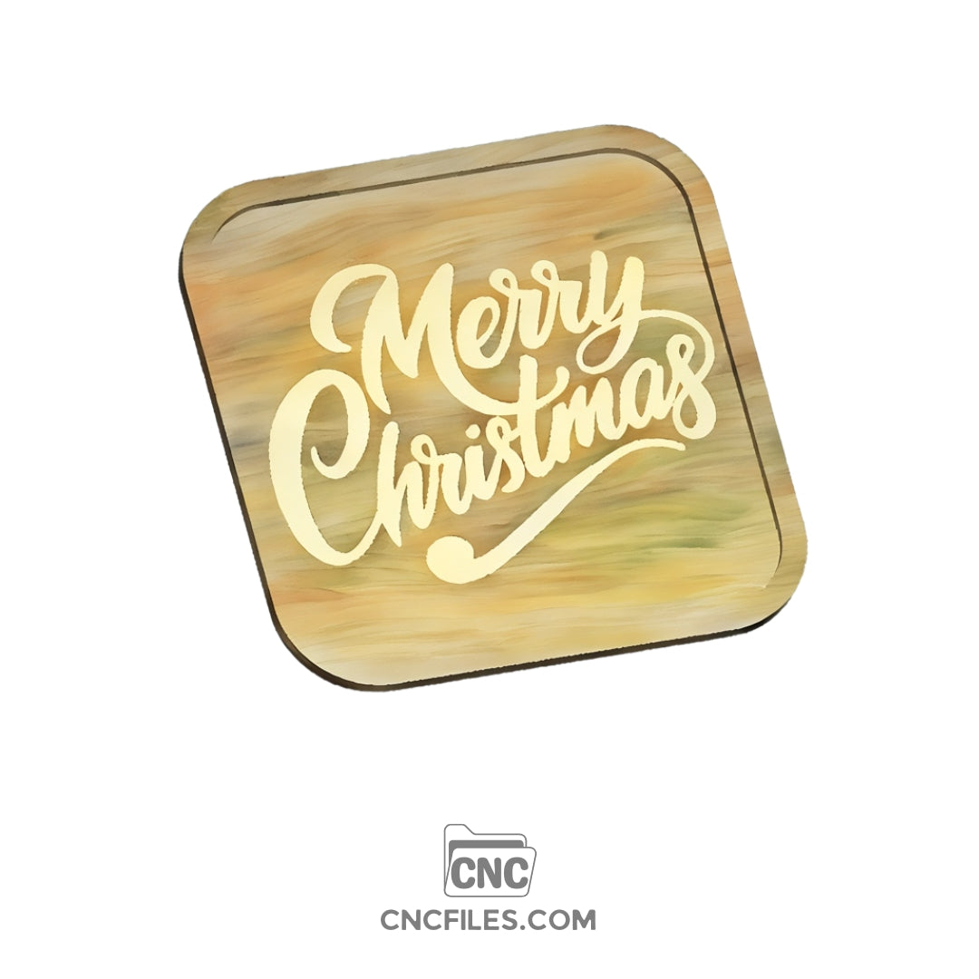 An image of a CNC file showing a Merry Christmas tray design.
