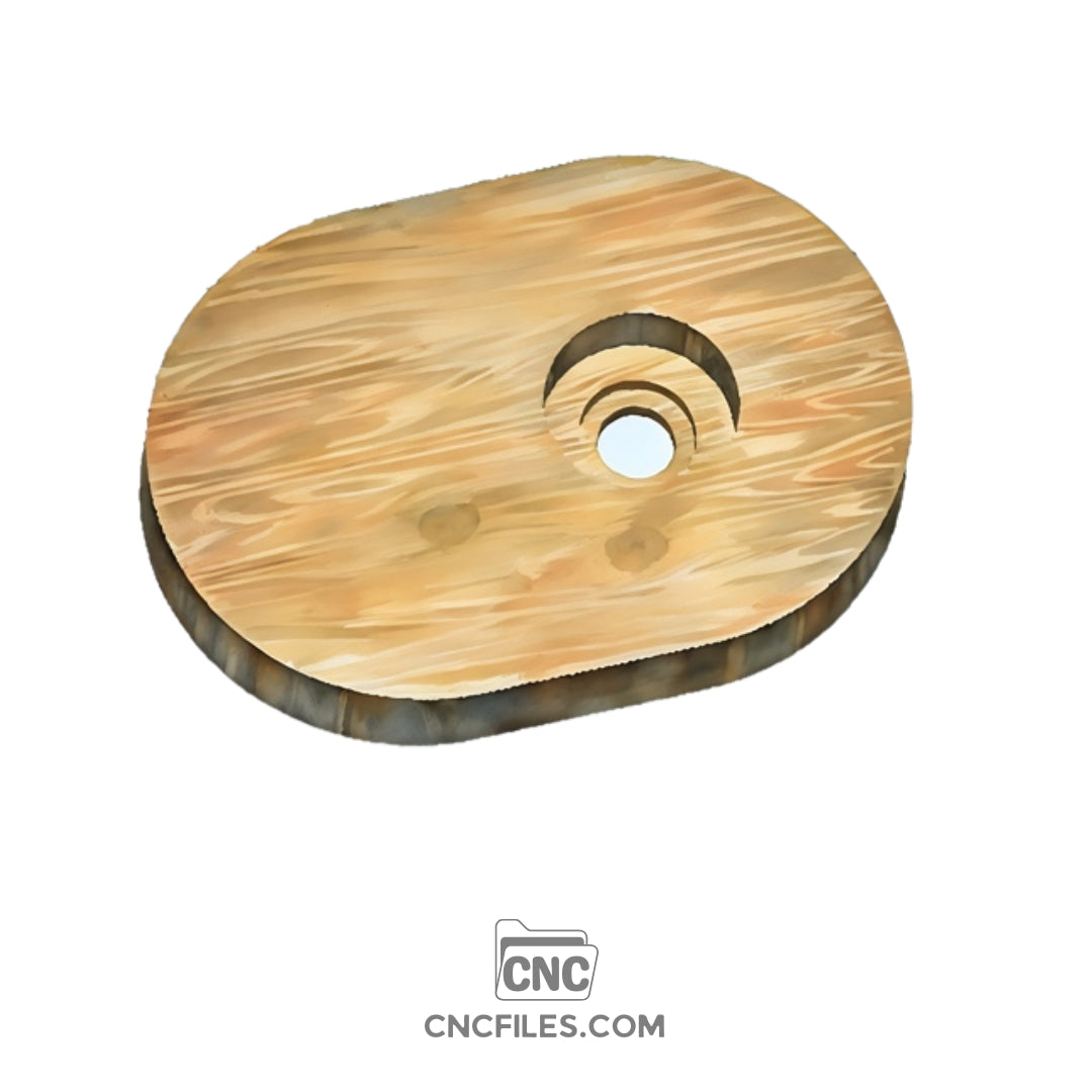 An image of a CNC file showing a whiskey smoker.