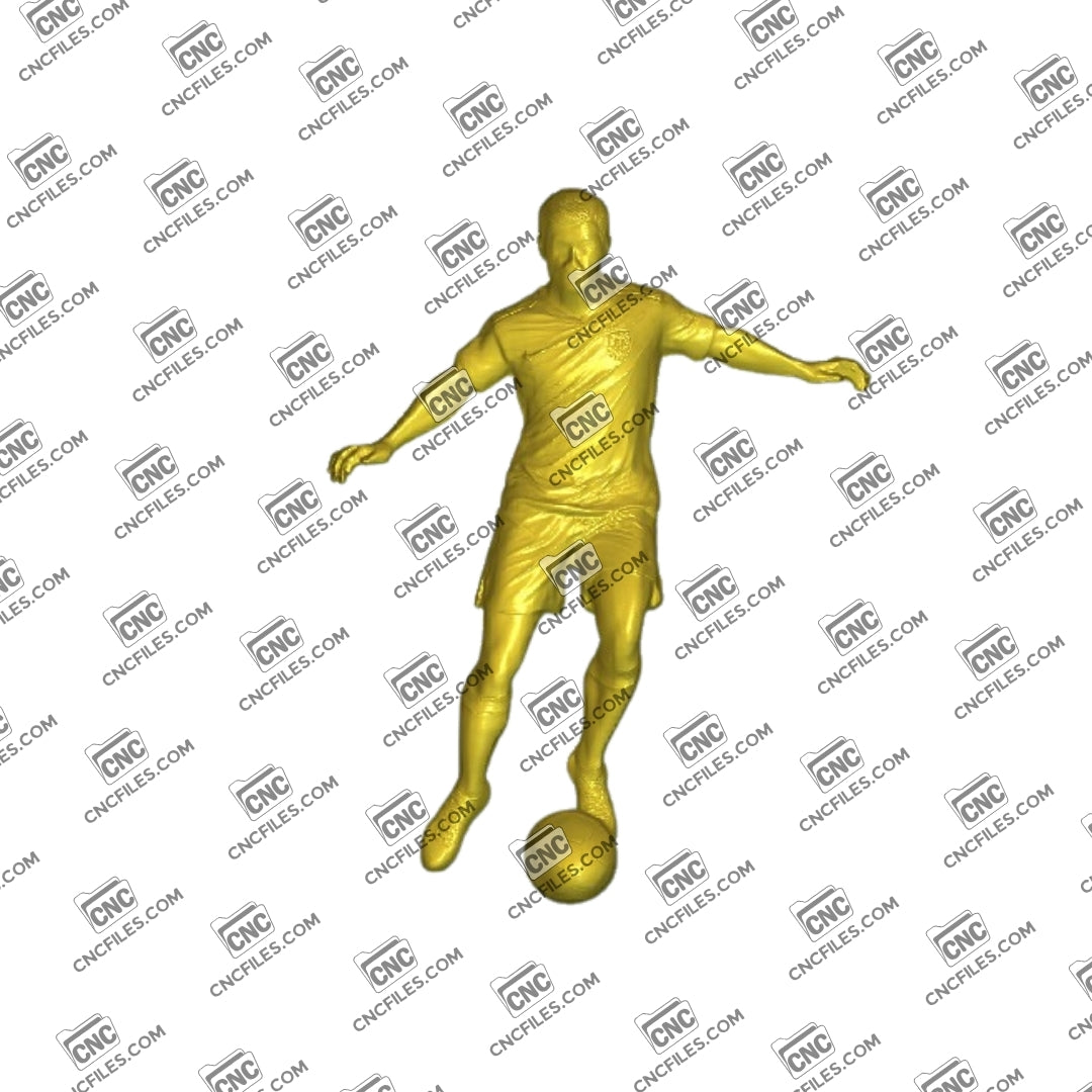 Soccer Player 2 3D Relief