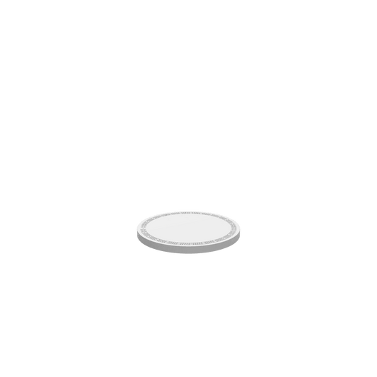 A 3D render of a CNC file showing a 2 Person Circle Standard Cribbage Board with a round shape.