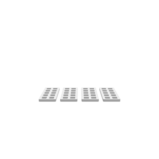 GLB file of a 10-hole bit clip slab organizing and holding drill.