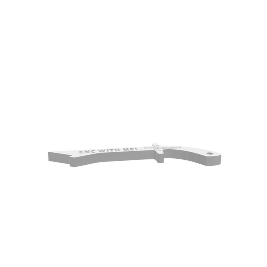 GLB file of Wooden Cutlass Push Stick designed for safe and precise control when guiding wood through table saws, jointers, or other cutting tools.