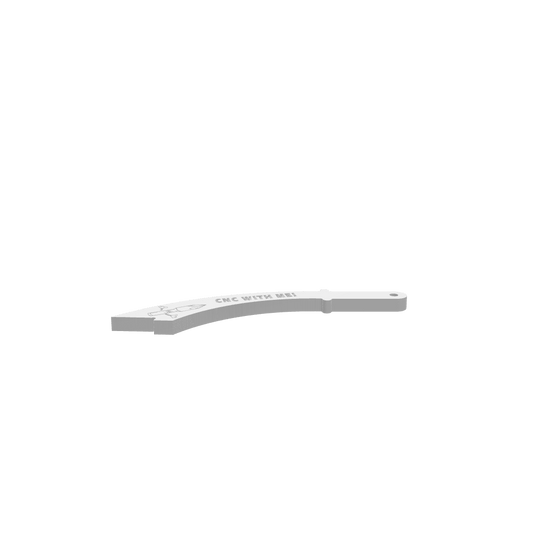 GLB file of CNC file of Cutlass Push Stick XL, a durable safety tool designed for guiding wood through table saws and other cutting machines.