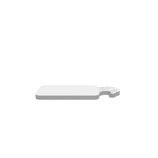 GLB of render file of Hawk Handle Cheese Board, displaying a realistic 3D view of the board with a handle for serving cheese and snacks.