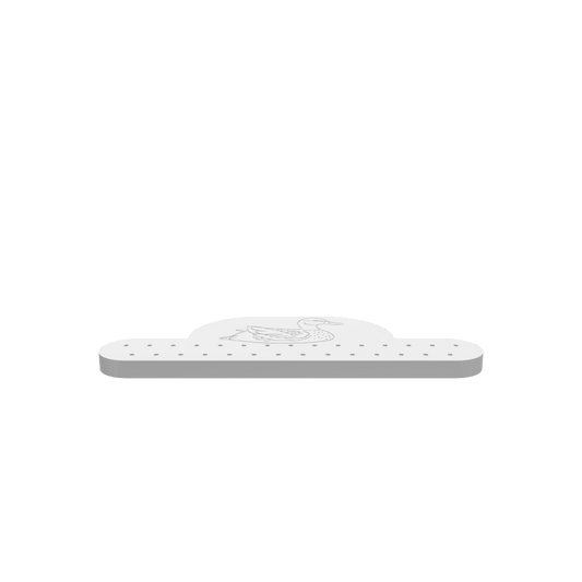 A 3D render of a CNC file showing a Tie Rack Duck design, featuring a duck-shaped holder for organizing ties in a creative way.