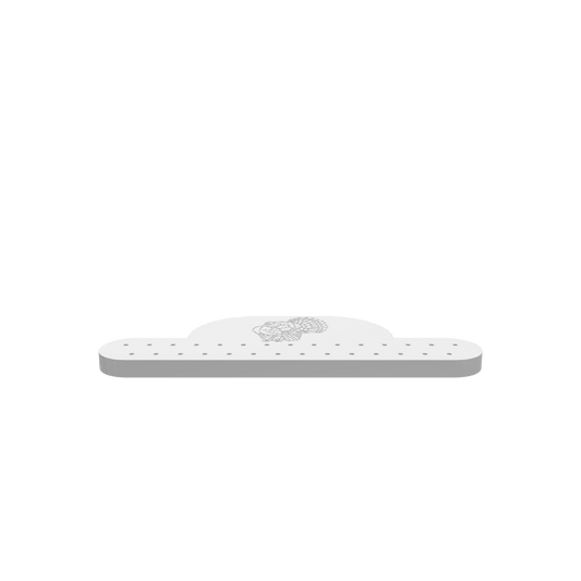 3D render of CNC file showing a Tie Rack in the shape of a turkey.