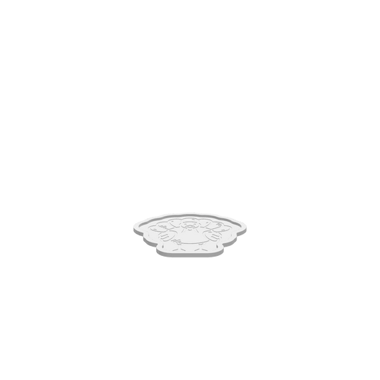 A 3D render of CNC file showing a Turkey Thanksgiving Tray design with festive patterns for seasonal use.