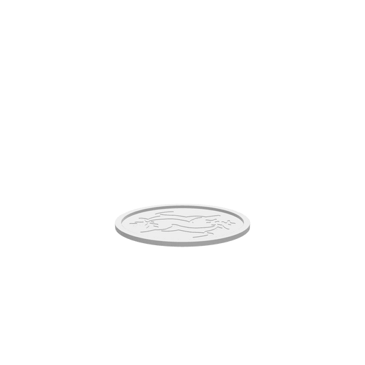 A 3D render of a CNC file showing a tray design with two reindeer jumping.