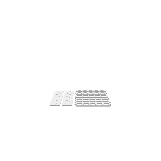 A 3D render of CNC file showing a spray can storage rack with slots for organizing 20 cans.