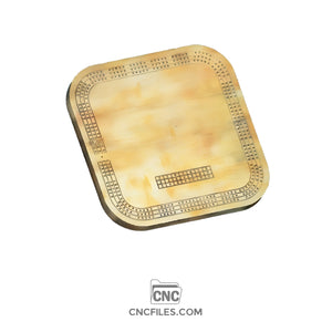 3 Person Square Rounded Standard Cribbage Board