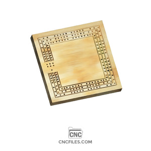 3 Person Square Travel Cribbage Board