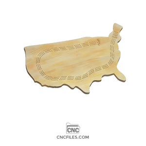 3 Person USA Cribbage Board