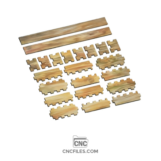 CNC file of wooden Charging Station boxes in an exploded view 