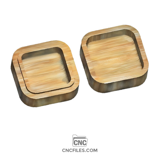 CNC file of a compact jewelry box designed for safe keeping.