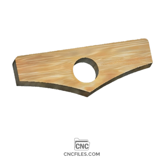 CNC file of rectangular wooden thumb holder for books