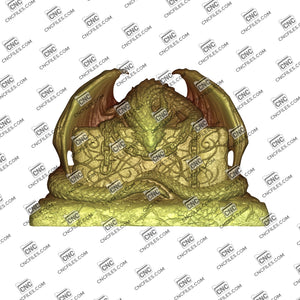 Ancient Dragon Altar Ornament 3D Relief