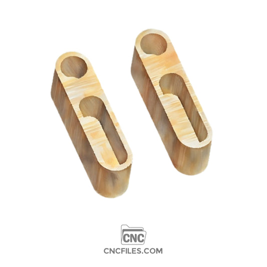 An image of a CNC file showing a Barrel Hinge Slim Ring Box design with smooth edges and compact shape.