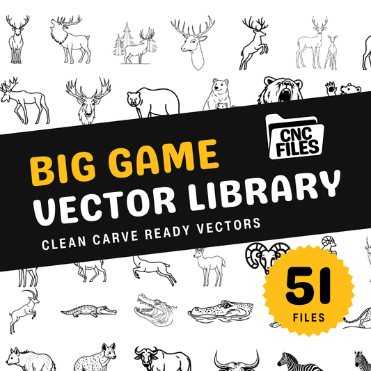 An image of the multiple hunting icons used in the Big game vector Library