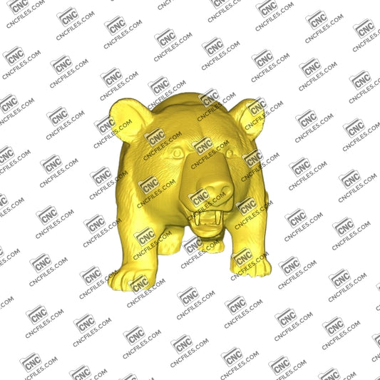 An image of a CNC file showing a detailed Black Bear close-up. 3D render perfect for carving realistic wildlife art and home decor.