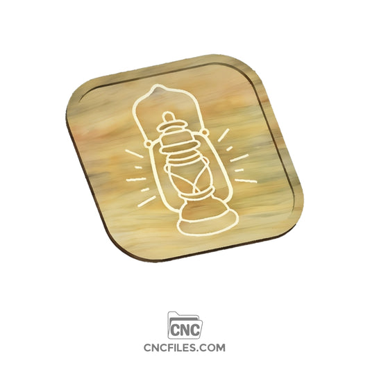 An image of a CNC file showing a Bright Lantern Cookie Tray design with decorative lantern details.
