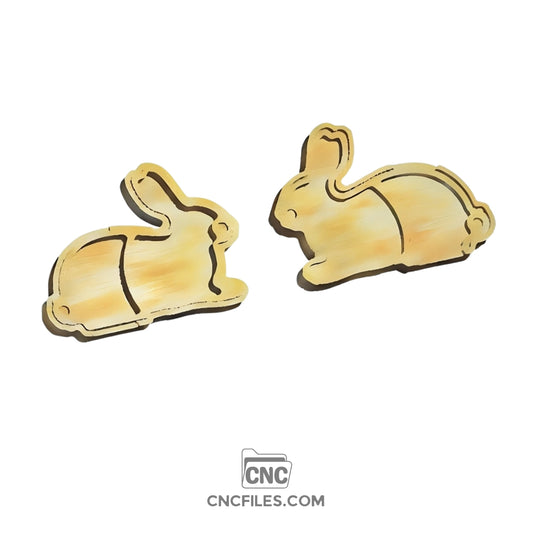 An image of a CNC file showing a Bunny Dice Tray Box designed with cute bunny-shaped details and organized dice slots.