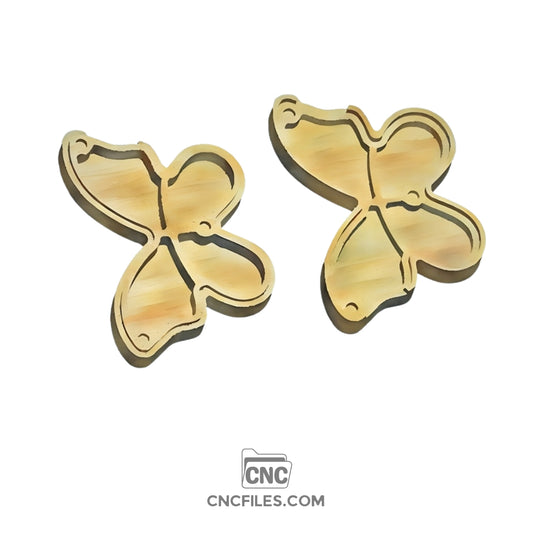 An image of a CNC file showing a beautiful Butterfly Dice Tray Box with intricate butterfly-inspired details perfect for dice rolling or small item storage.
