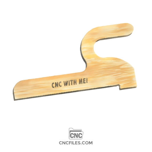 CNC file of Wooden Cat's Tail shaped Push Stick 