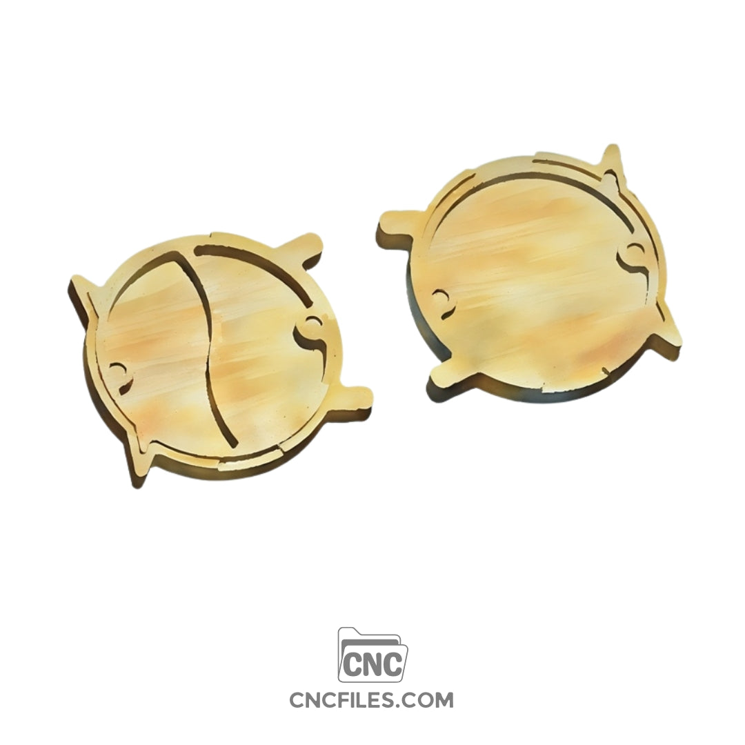 An image of a CNC file showing a detailed Cauldron Dice Tray design, perfect for tabletop gamers and fantasy lovers.