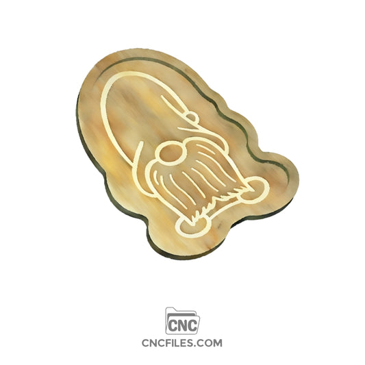An image of a CNC file showing a Christmas Gnome Tray designed for holiday décor.