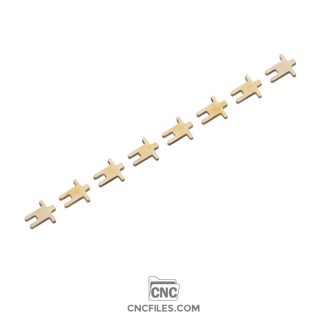 CNC file of Set of chunky wooden stacking men figurines designed for creative play, balancing games, or decorative display.