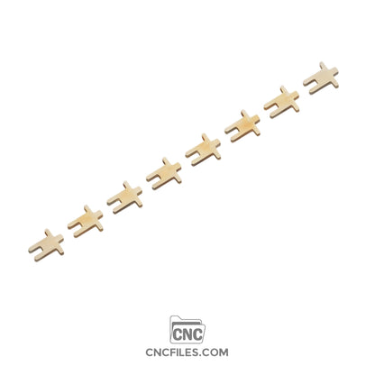 CNC file of Set of chunky wooden stacking men figurines designed for creative play, balancing games, or decorative display.