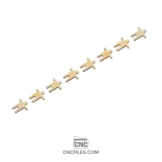 CNC file of Set of chunky wooden stacking men figurines designed for creative play, balancing games, or decorative display.