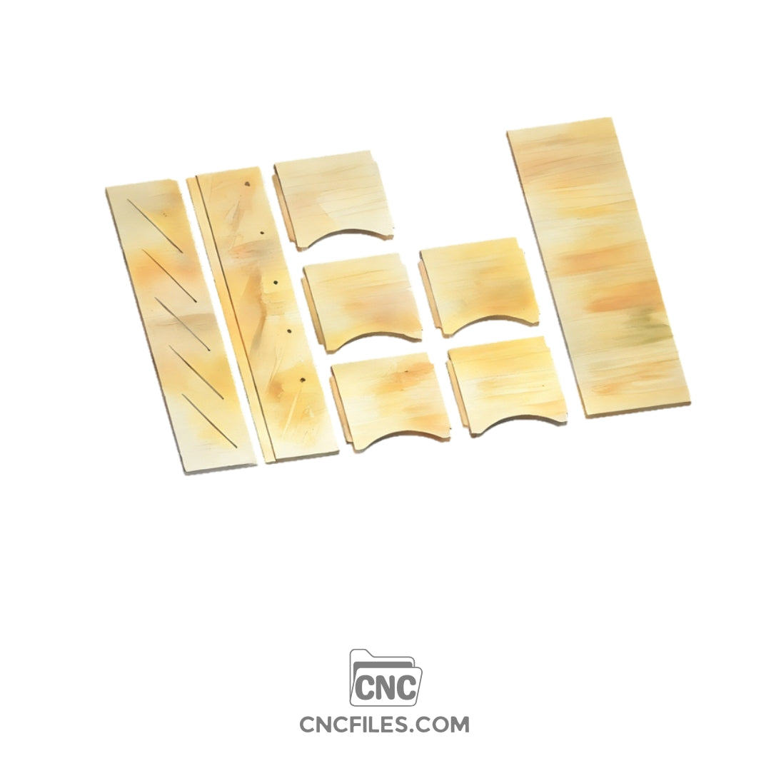 An image of a CNC file showing a circular sandpaper holder design with evenly spaced slots and a center hole for easy mounting.