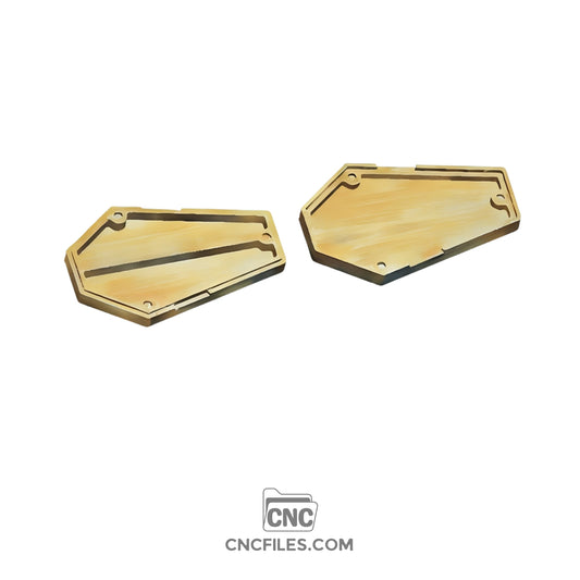 An image of a CNC file showing a Coffin Dice Tray with a unique coffin-shaped design.