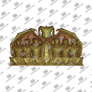 DnD Dragon Aspects Ornament 3D Relief
