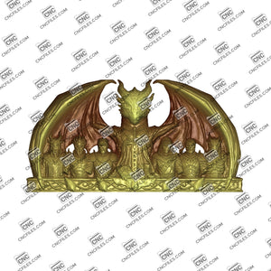 DnD Dragon Cult Ornament 3D Relief