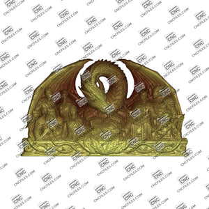 Dragon's Watch Ornament 3D Relief