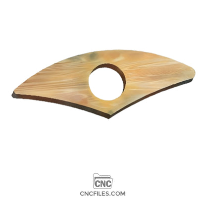 An image of a CNC file showing an Egyptian Thumb Holder design with detailed carved patterns.