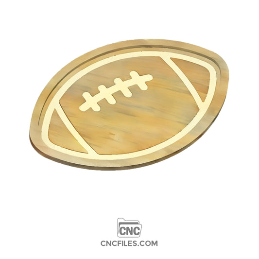 CNC file of Decorative fall-themed serving tray with football design