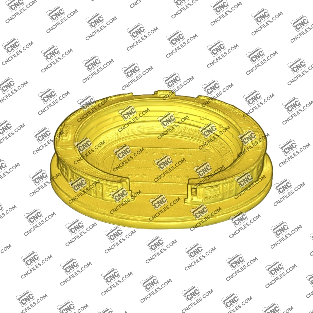 An image of 3D CNC file showing a detailed Football Stadium. Perfect for carving, display, or sports-themed decor.