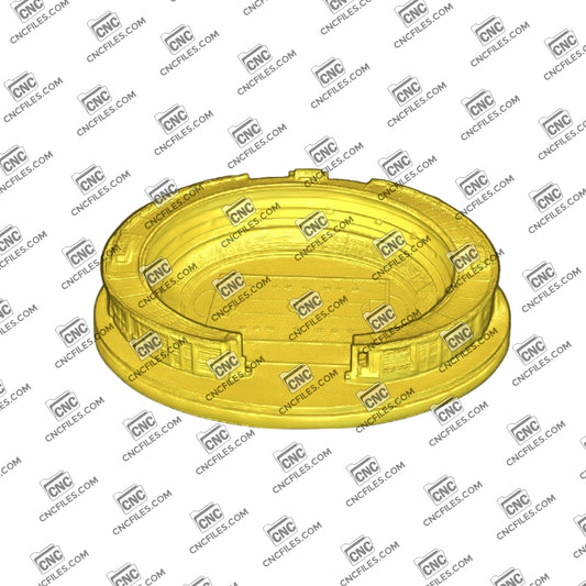 An image of 3D CNC file showing a detailed Football Stadium. Perfect for carving, display, or sports-themed decor.