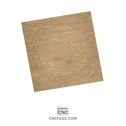 An image of a CNC file showing Guilloche Art 5 with intricate geometric patterns 