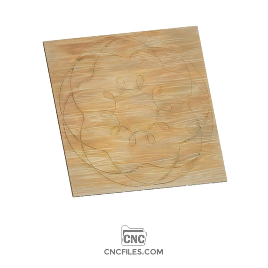 An image of a CNC file showing Guilloche Art 6 with intricate geometric patterns and detailed ornamental design.
