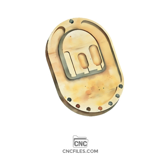 An image of a CNC file showing the HD Beginner Bit Set Storage Blank, designed to neatly organize and hold your router bits in place.