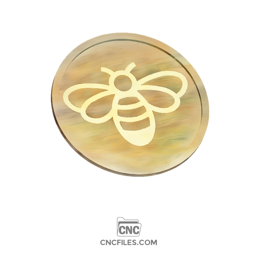 An image of a CNC file showing a Honey Bee Cookie Tray design with detailed honeycomb patterns.